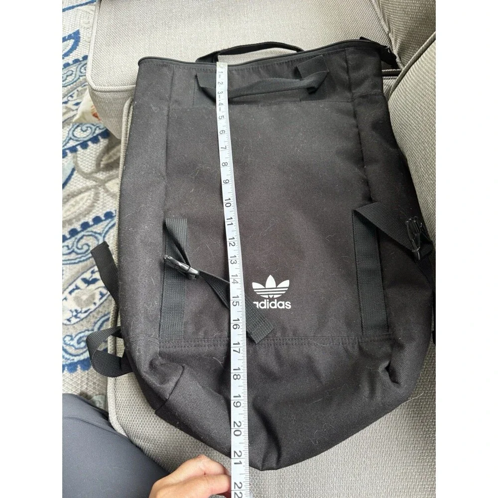 Adidas Original Zip Top Backpack In black